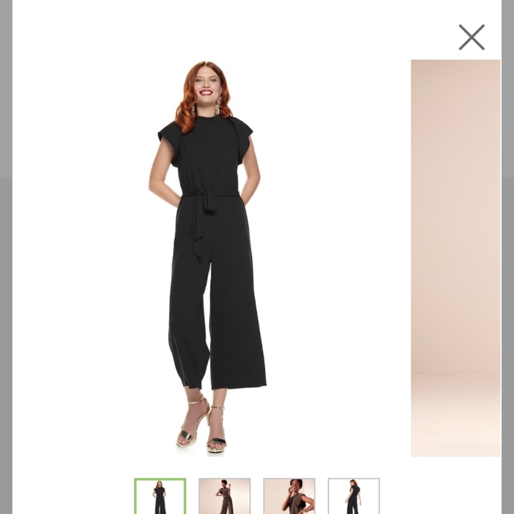 Nine West Flutter Sleeve Jumpsuit
